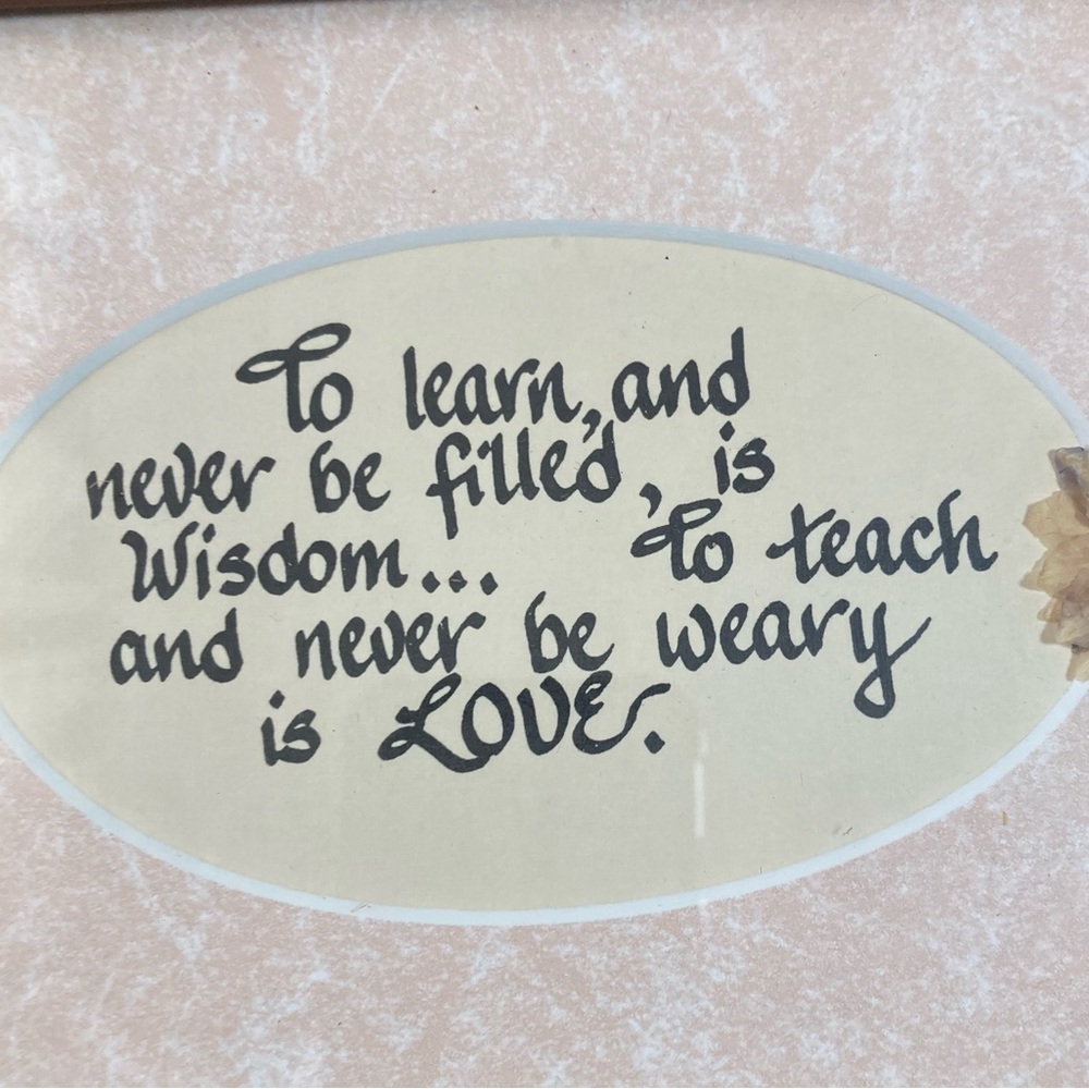 Alice Moore Gallery Pressed Flower Wisdom Love Quote Framed Art Gatlinburg TN - Picture 3 of 6